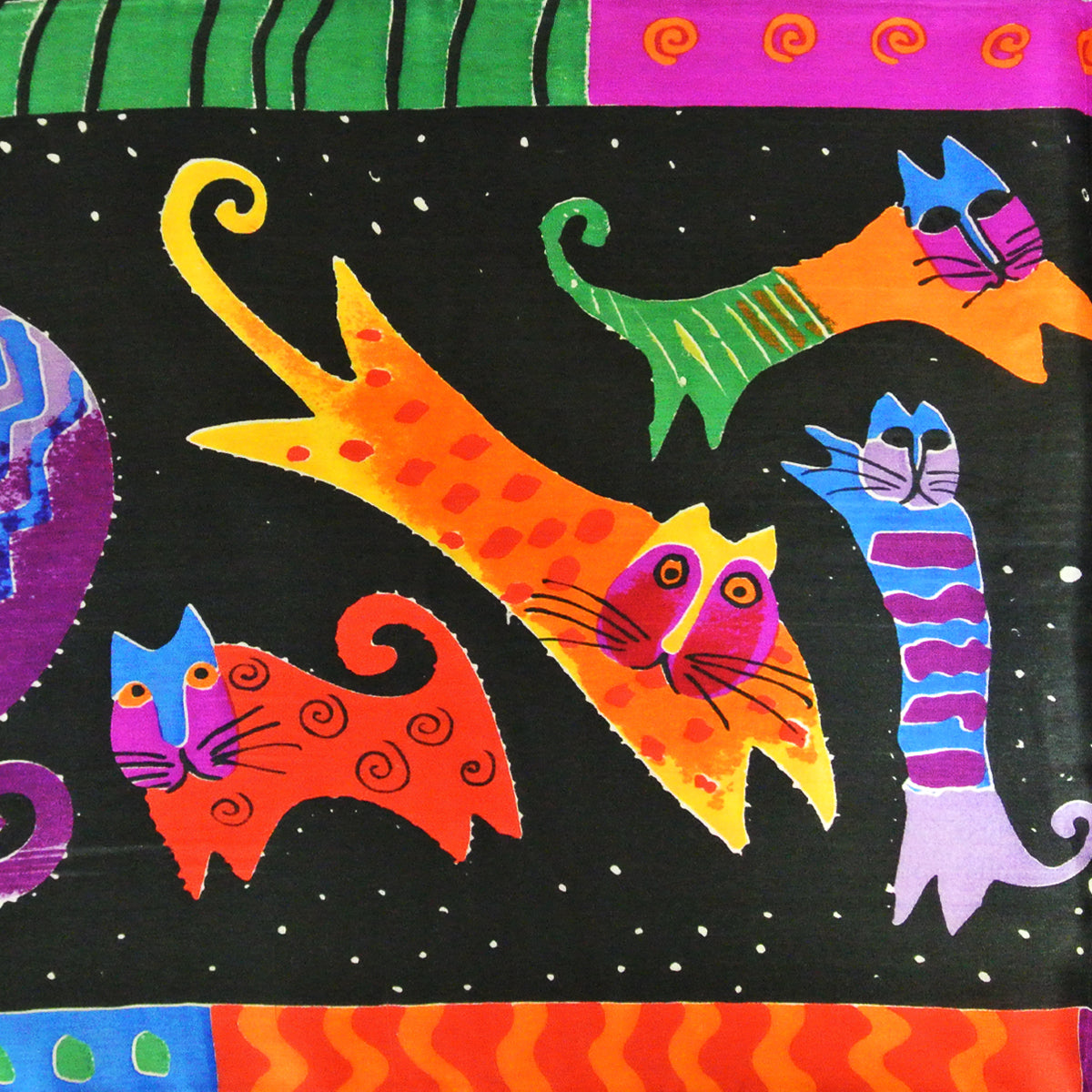 Wrapables Vibrant 100% Silk Long Scarf 51" x 10.5"