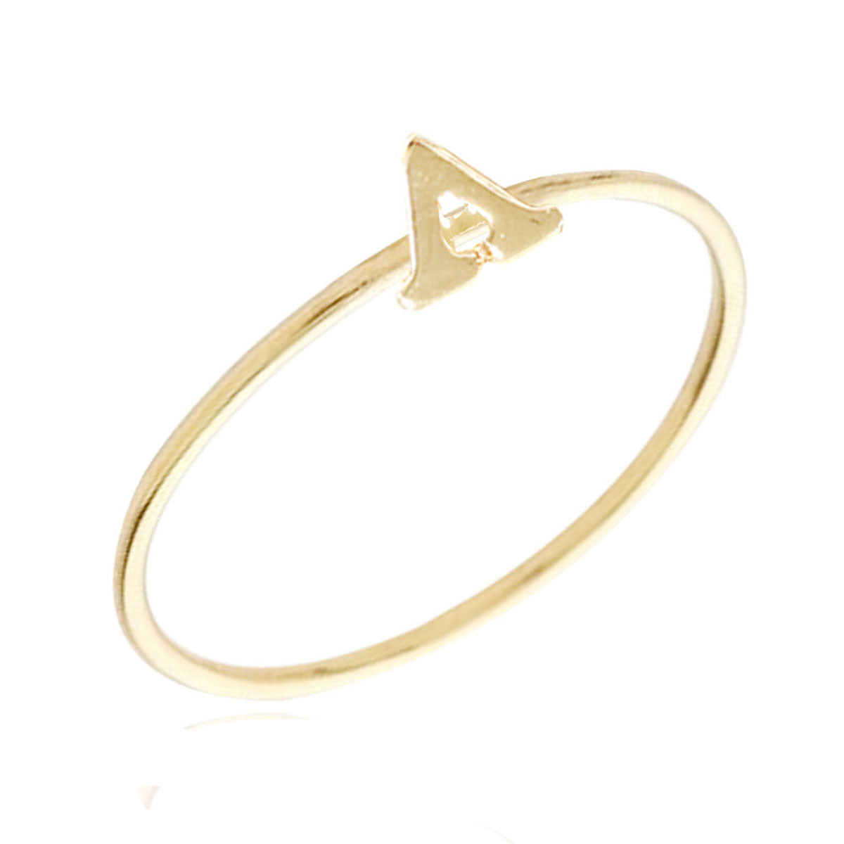 Wrapables Gold Tone Stackable Initial Letter Ring Size 6