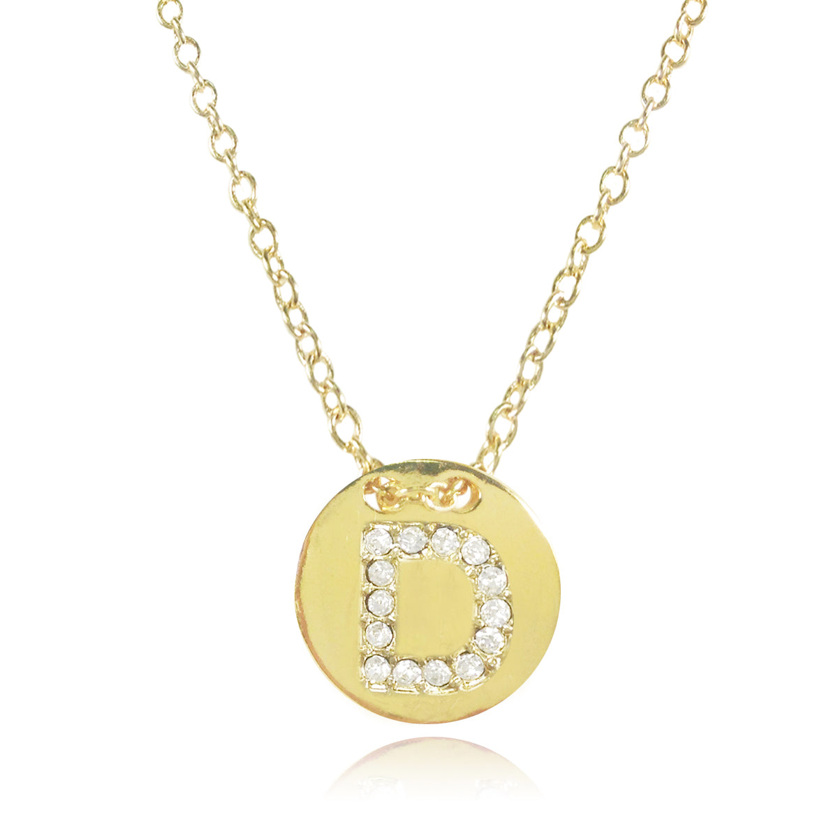 Gold Plated Initial Letter Pendant Necklace