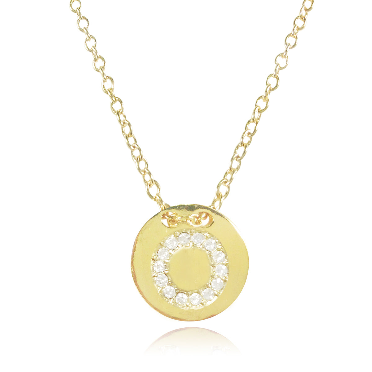 Gold Plated Initial Letter Pendant Necklace