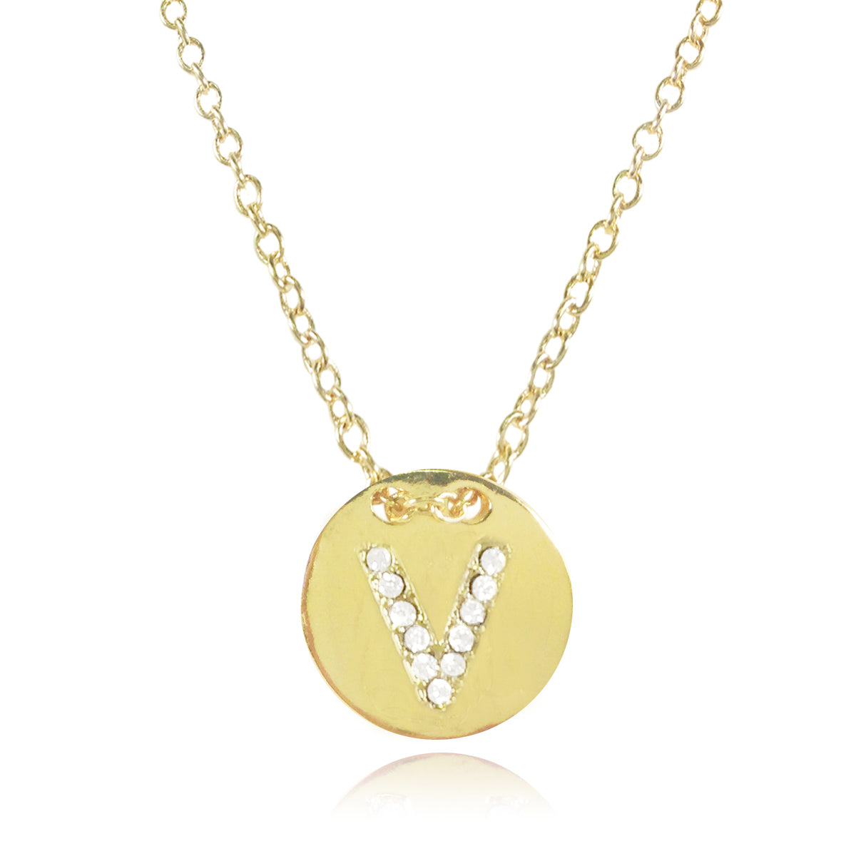 Gold Plated Initial Letter Pendant Necklace