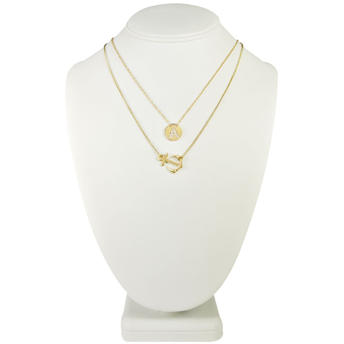 Gold Plated Initial Letter Pendant Necklace