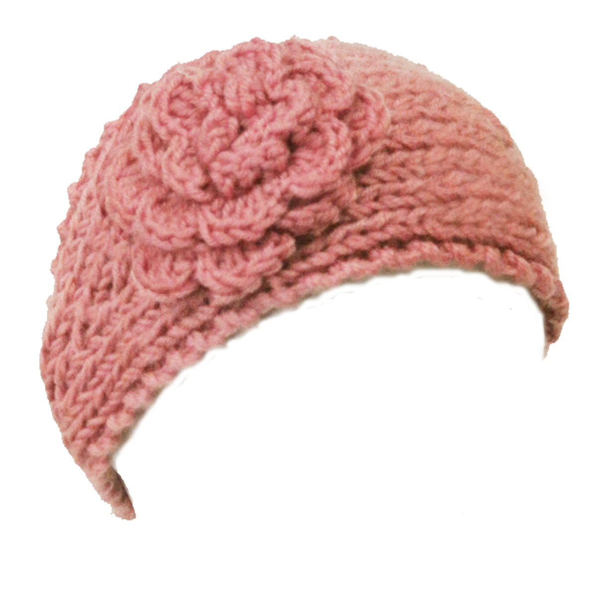 Hand Knit Floral Headband