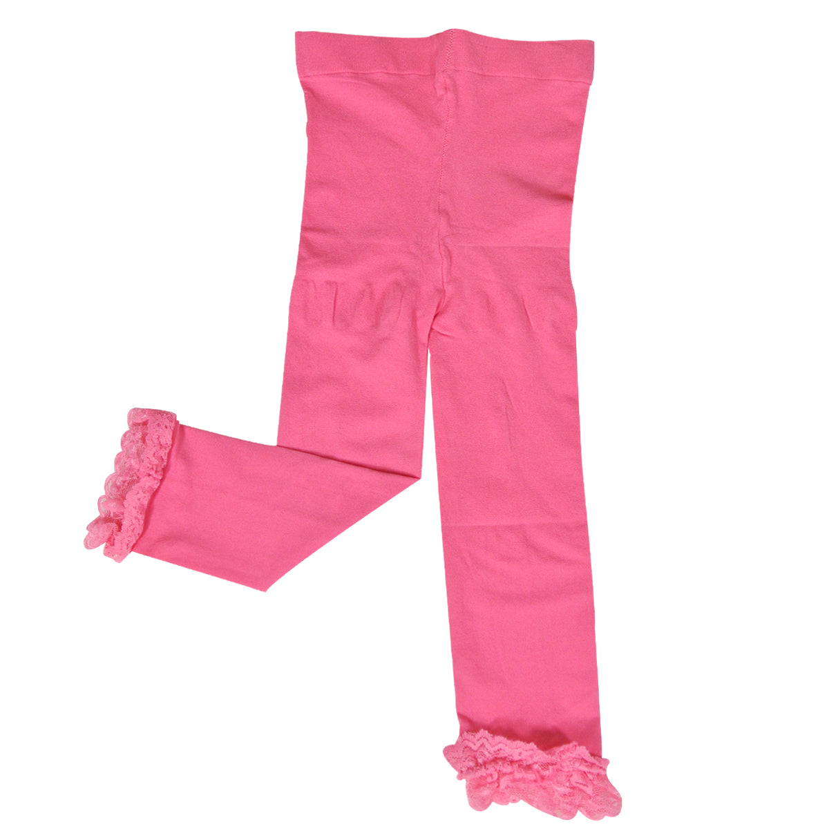 Wrapables Toddler Stretch Leggings with Lace Trim, Set of 3 (Blue, Green, Black)