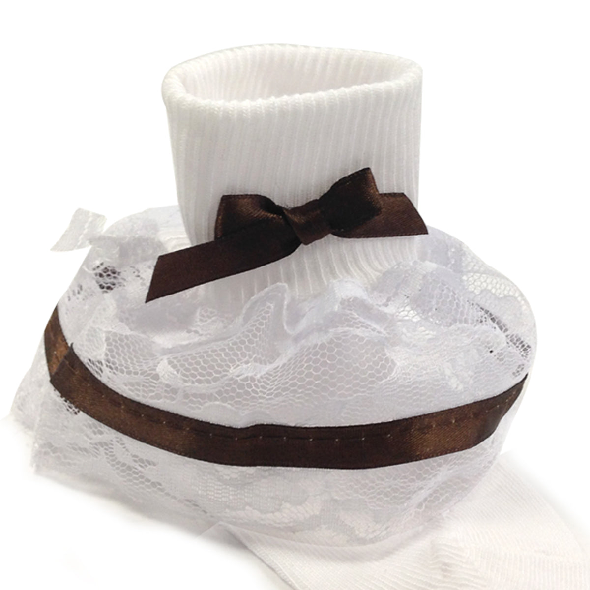 Wrapables Lil Miss Bella Lace & Ribbon Ruffle Socks for Toddler Girl, Set of 3