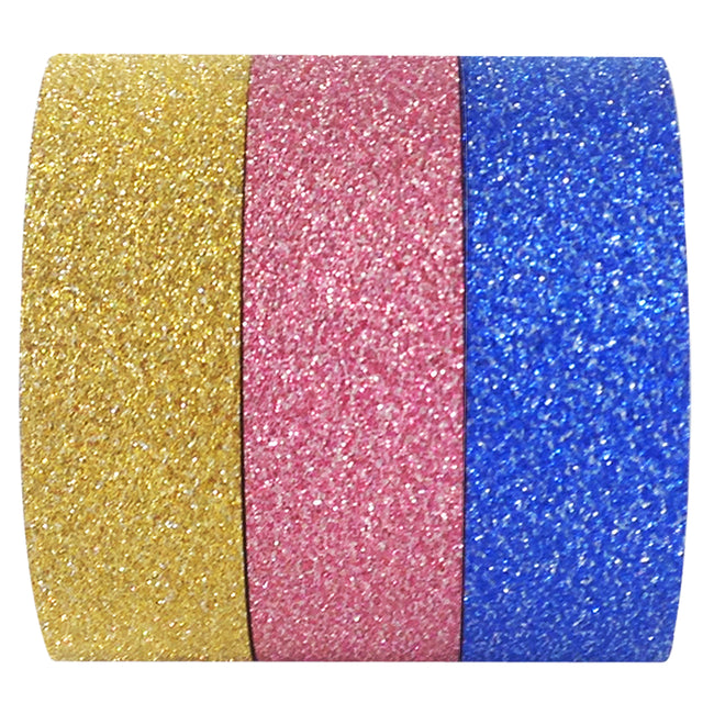 Wrapables Glamorous Glitter Japanese Washi Masking Tape (Set of 3)