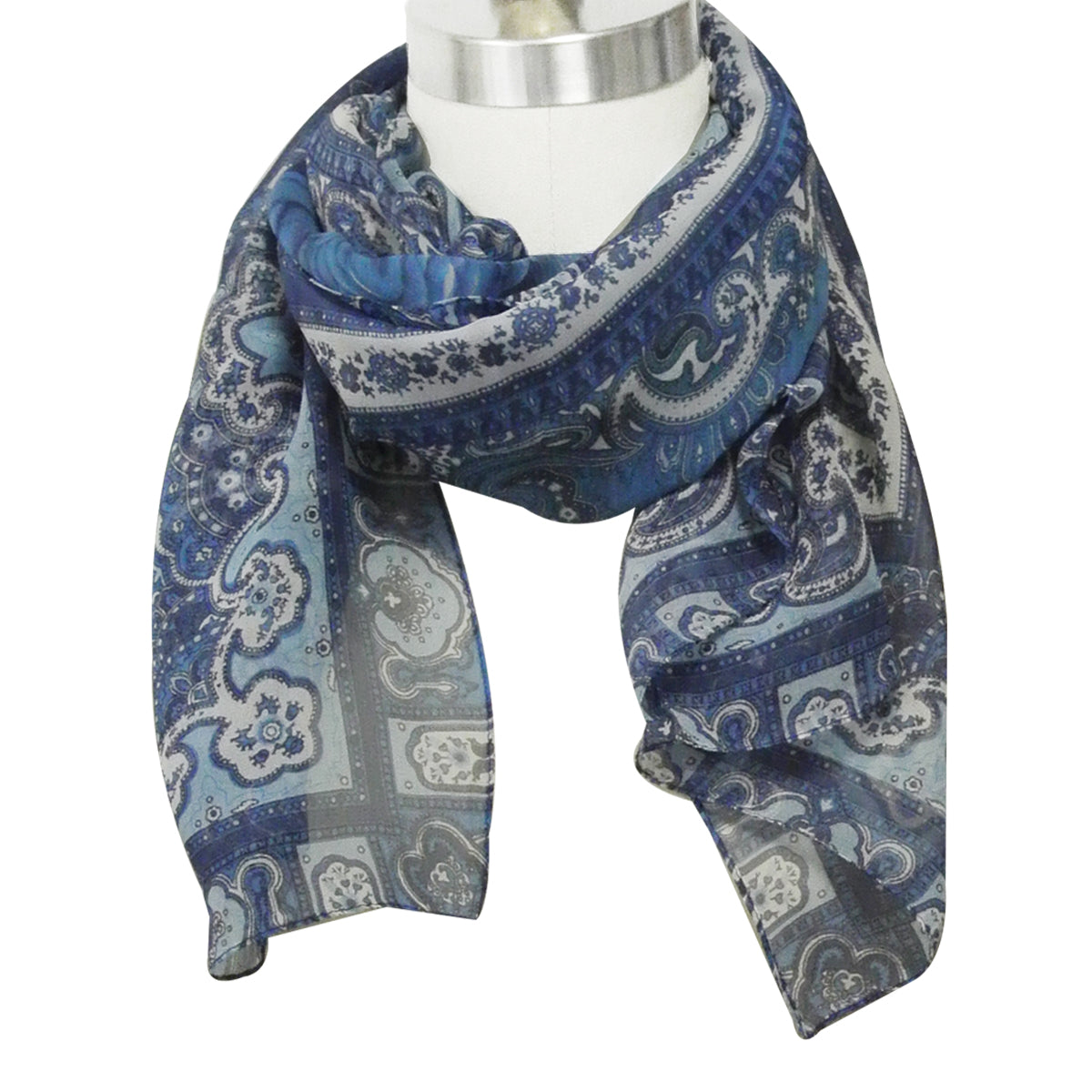 Wrapables 100% Mulberry Silk Floral Painting Square Scarf