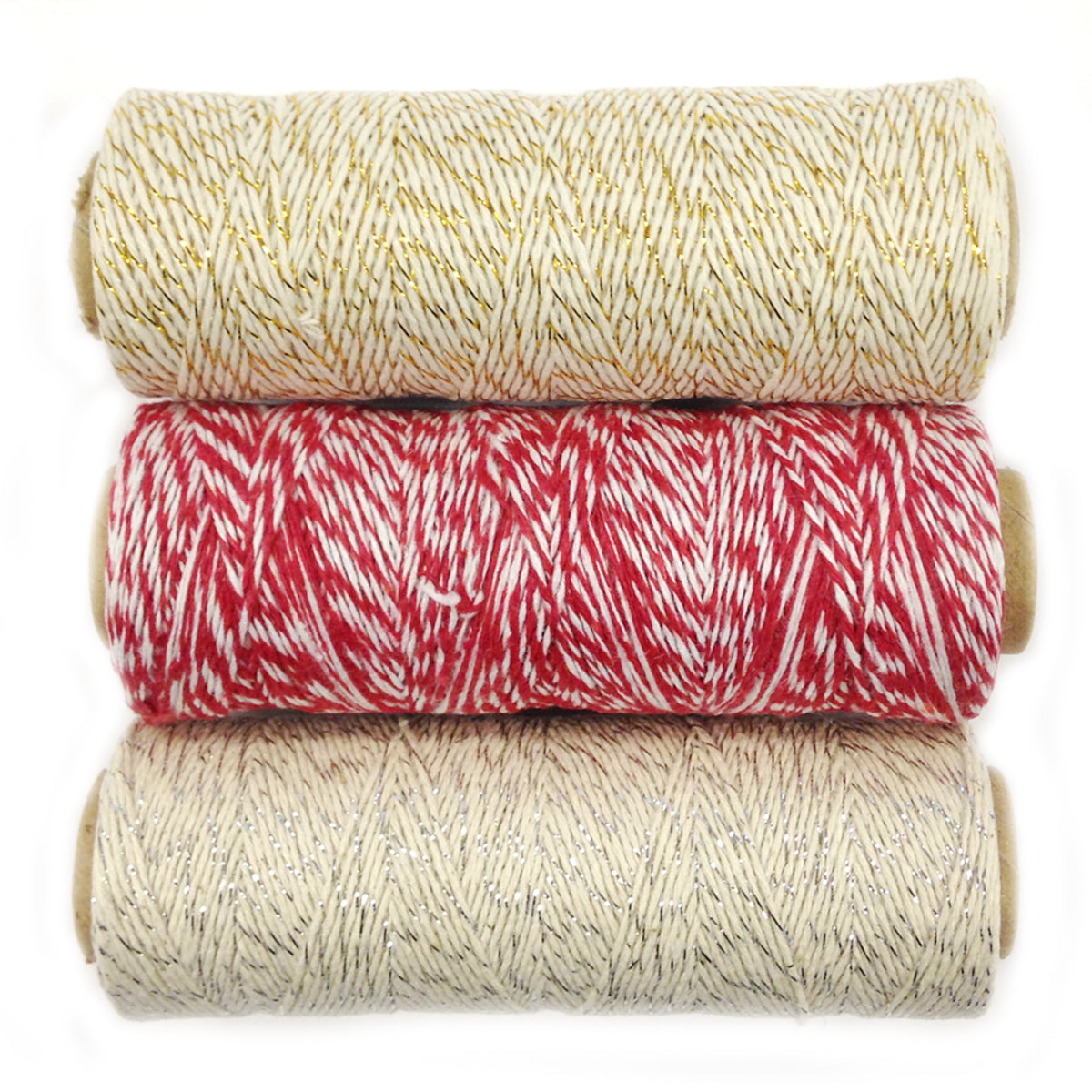 Wrapables Cotton Baker's Twine 4ply 330 Yards (Set of 3 Spools x 110 Yards)
