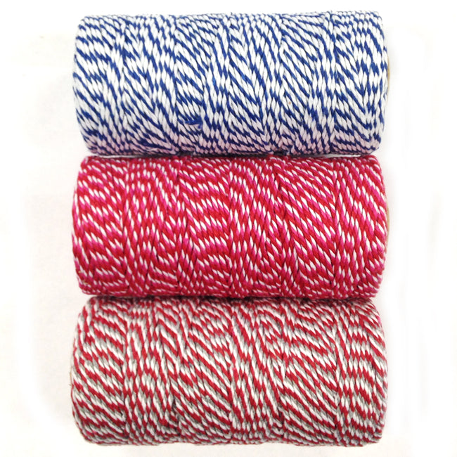 Wrapables Cotton Baker's Twine 12ply 330 Yards (Set of 3 Spools x 110 Yards)