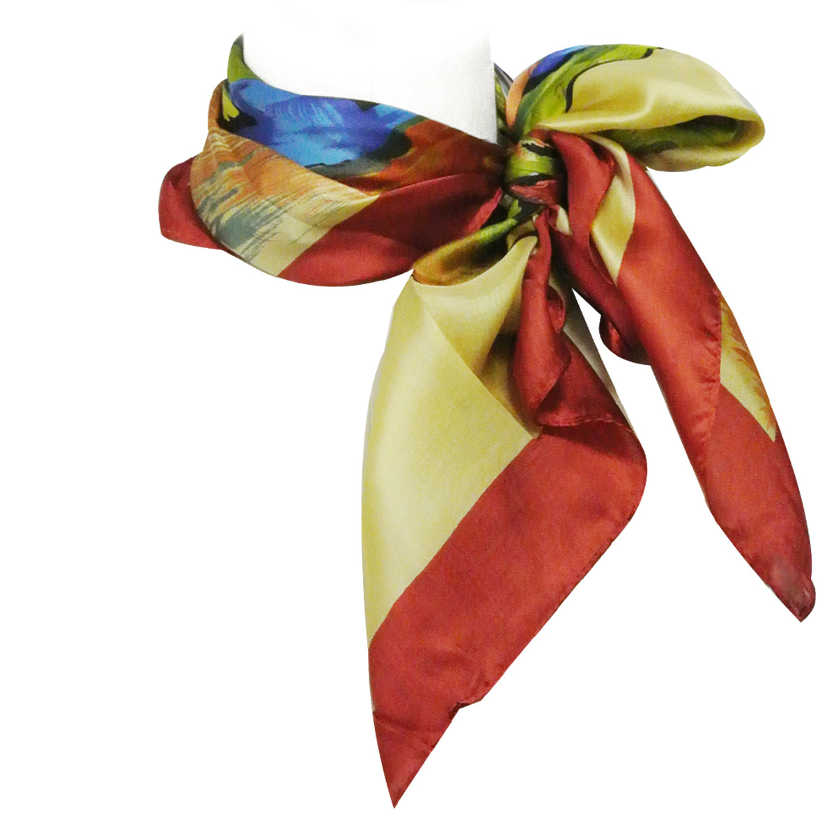 Wrapables Luxurious 100% Charmeuse Silk Square Scarf