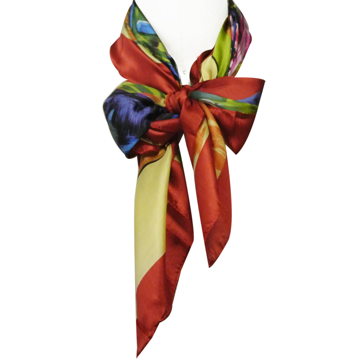 Wrapables Luxurious 100% Charmeuse Silk Square Scarf