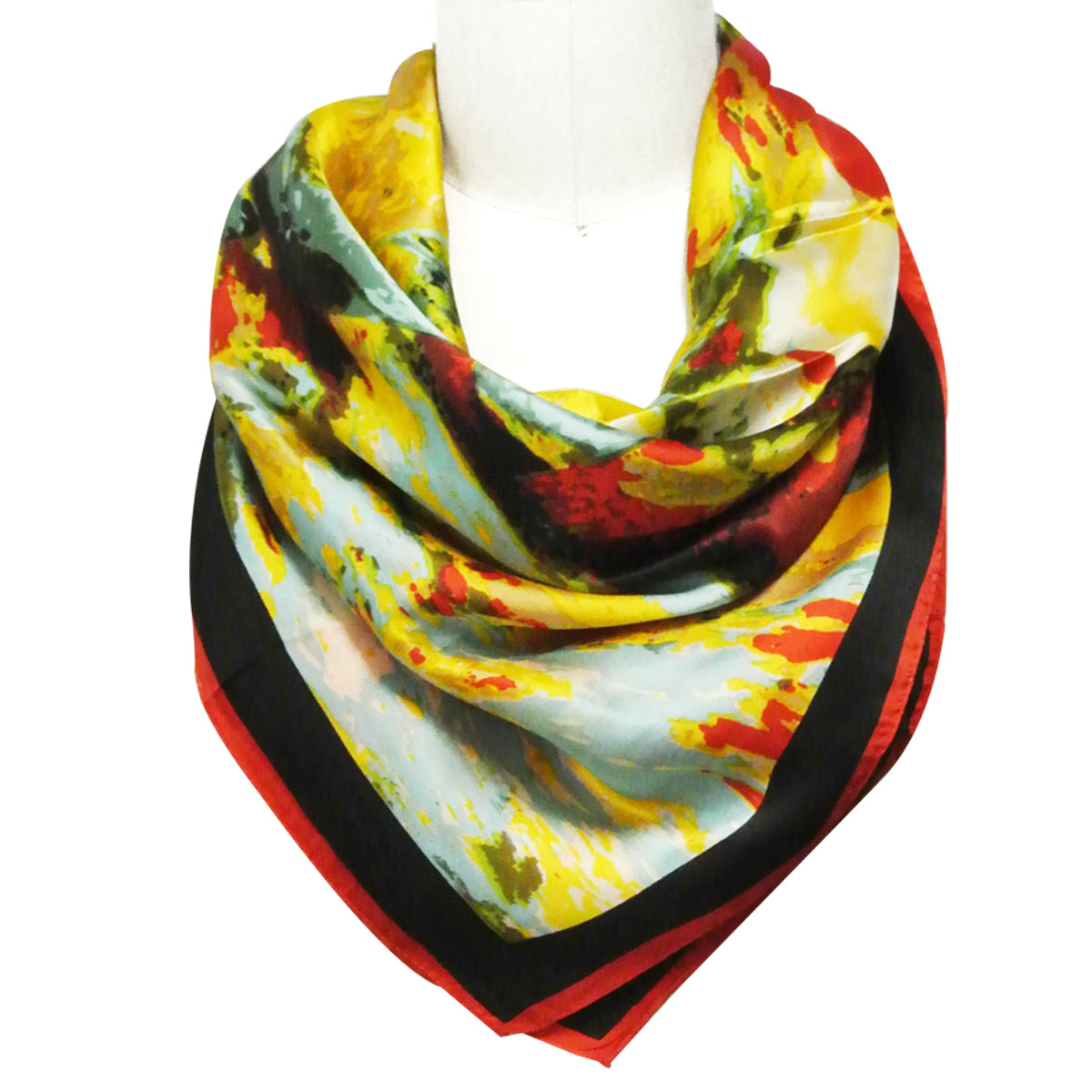 Wrapables Luxurious 100% Charmeuse Silk Square Scarf