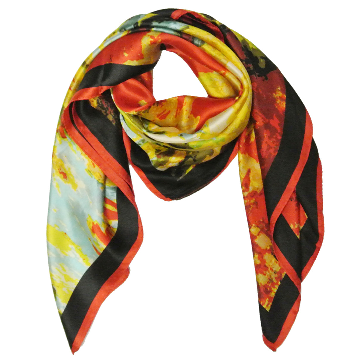 Wrapables Luxurious 100% Charmeuse Silk Square Scarf