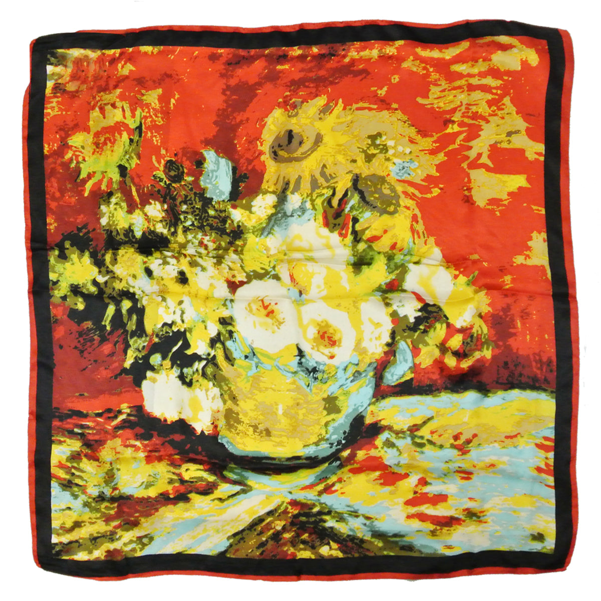 Wrapables Luxurious 100% Charmeuse Silk Square Scarf