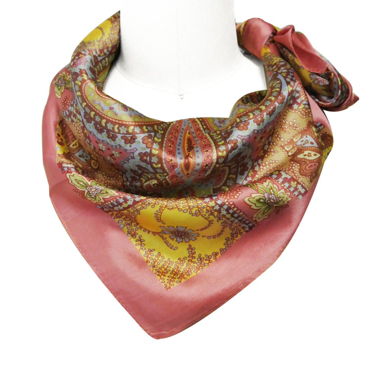 Wrapables Luxurious 100% Charmeuse Silk Square Scarf