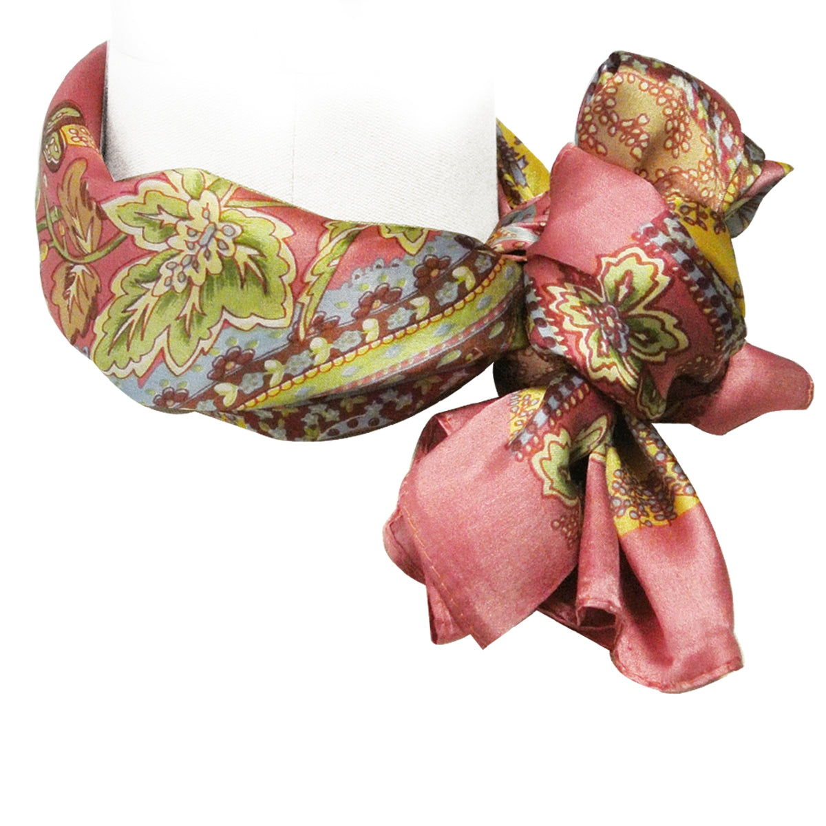 Wrapables Luxurious 100% Charmeuse Silk Square Scarf