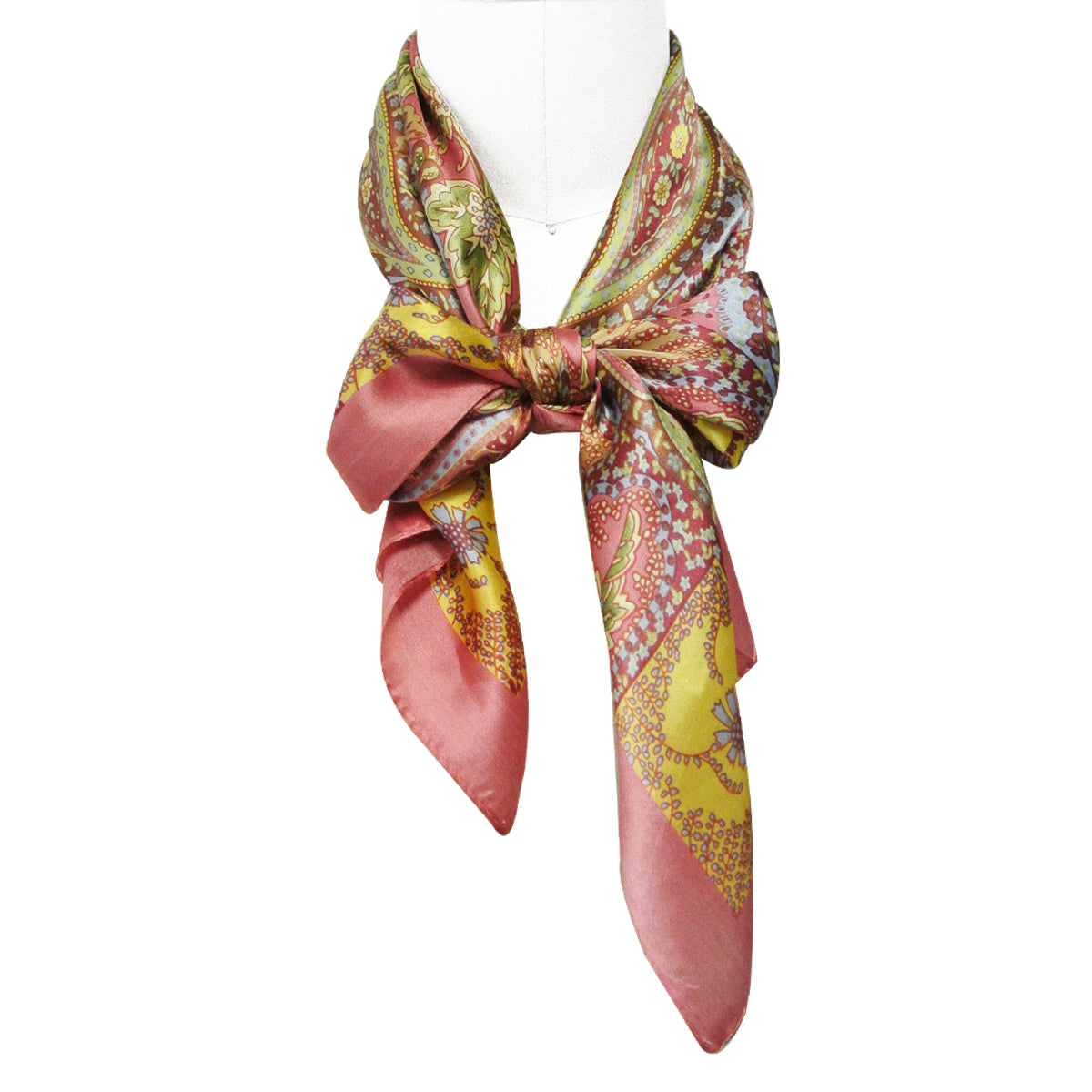Wrapables Luxurious 100% Charmeuse Silk Square Scarf