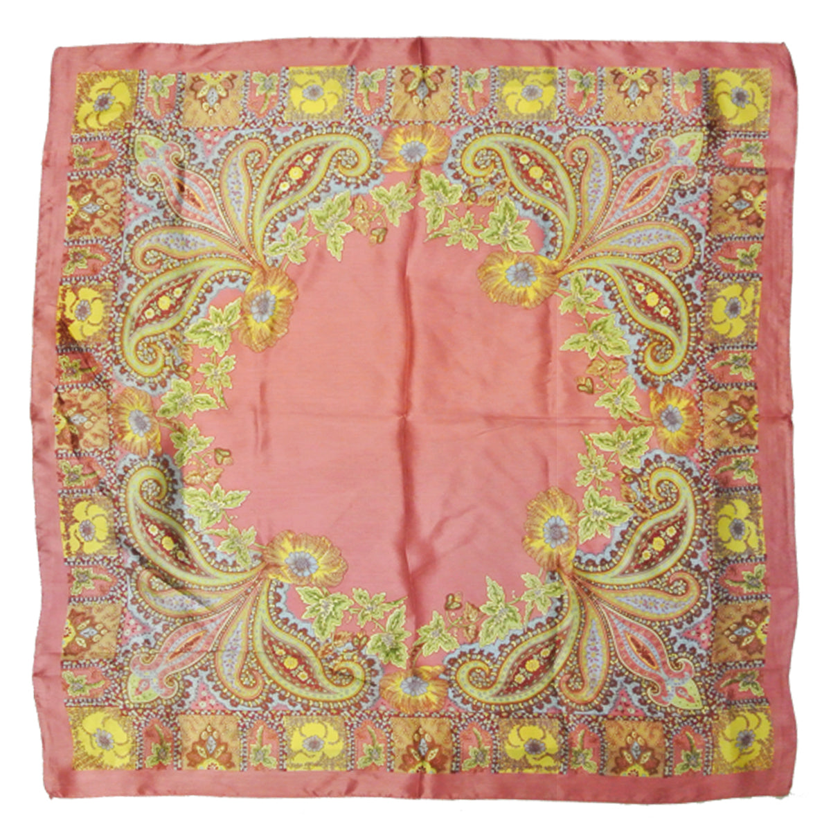 Wrapables Luxurious 100% Charmeuse Silk Square Scarf