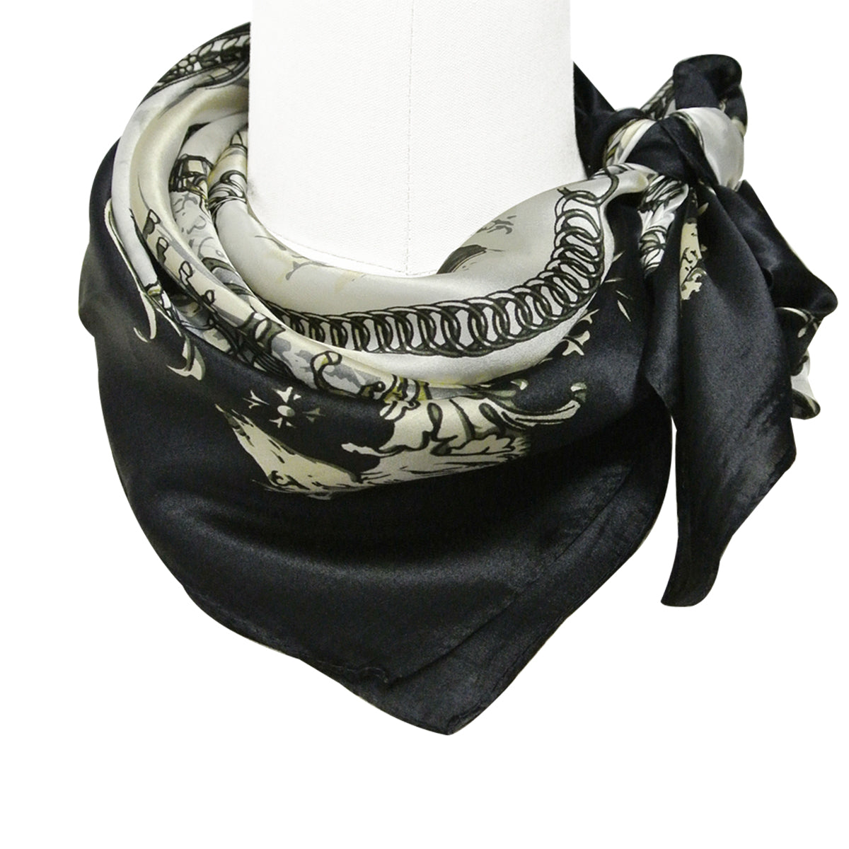 Wrapables Luxurious 100% Charmeuse Silk Square Scarf