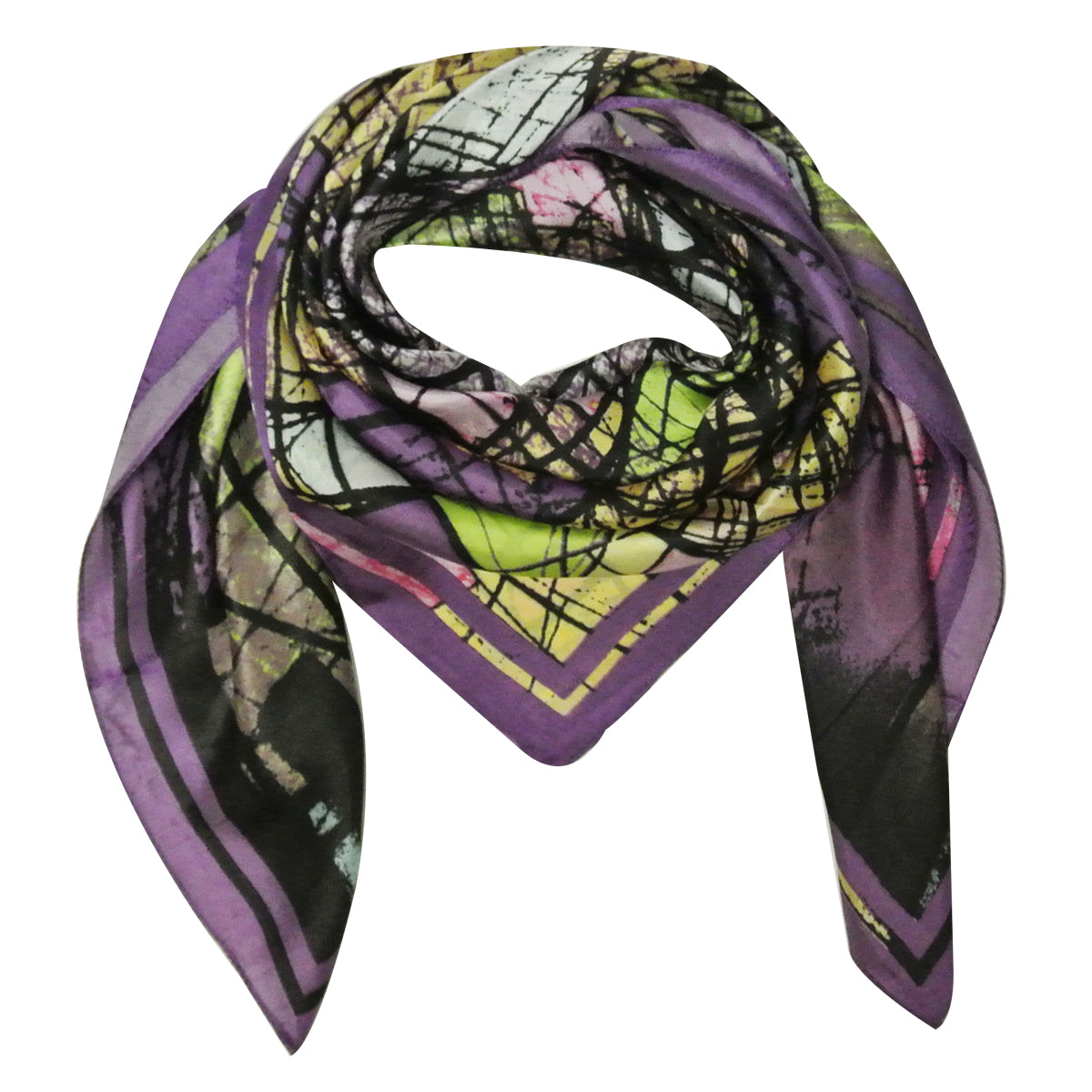 Wrapables Luxurious 100% Charmeuse Silk Square Scarf