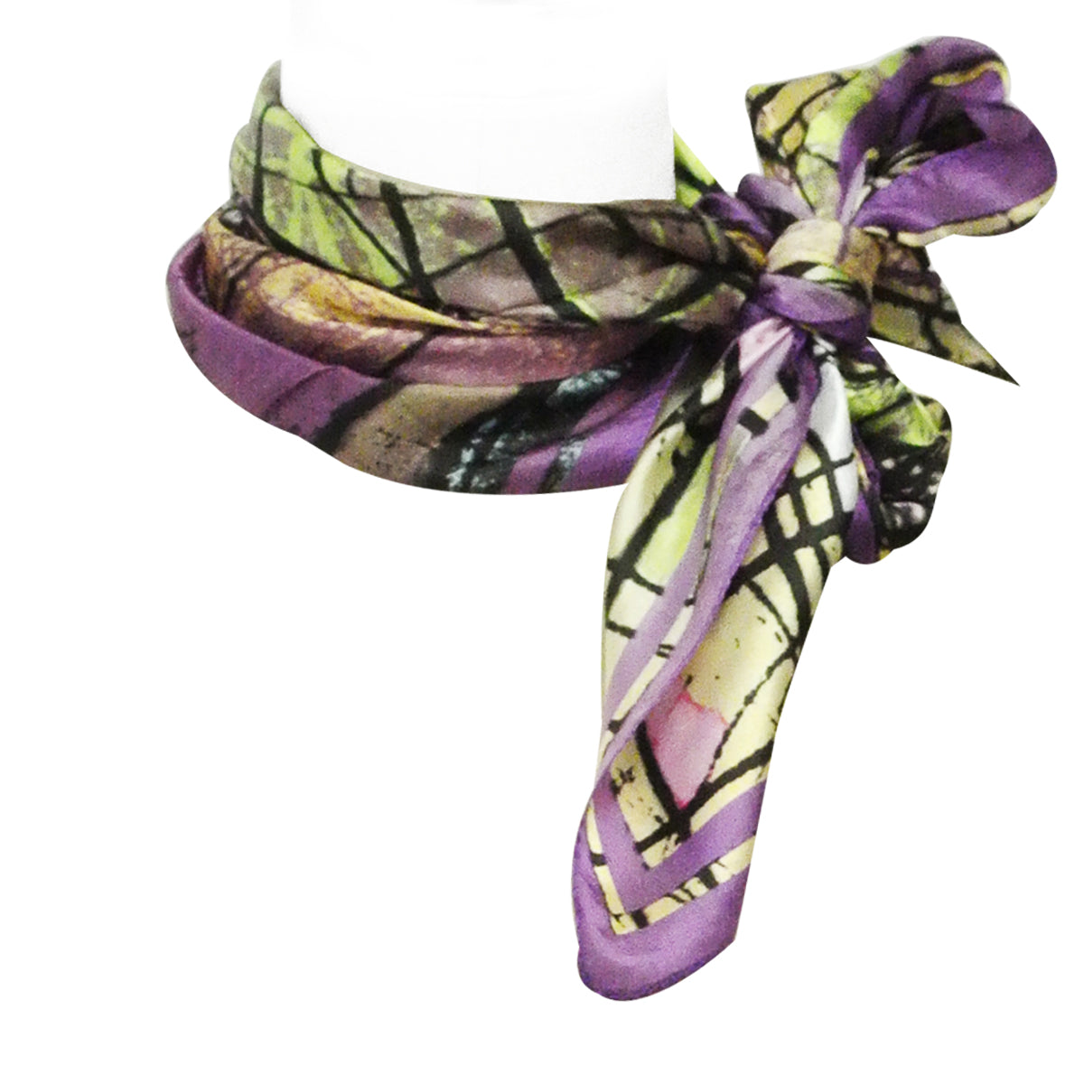 Wrapables Luxurious 100% Charmeuse Silk Square Scarf