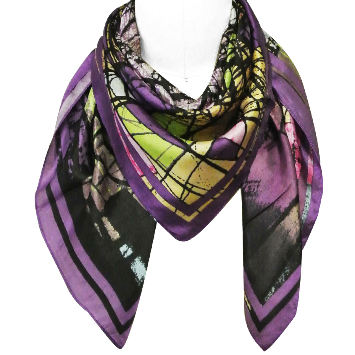 Wrapables Luxurious 100% Charmeuse Silk Square Scarf