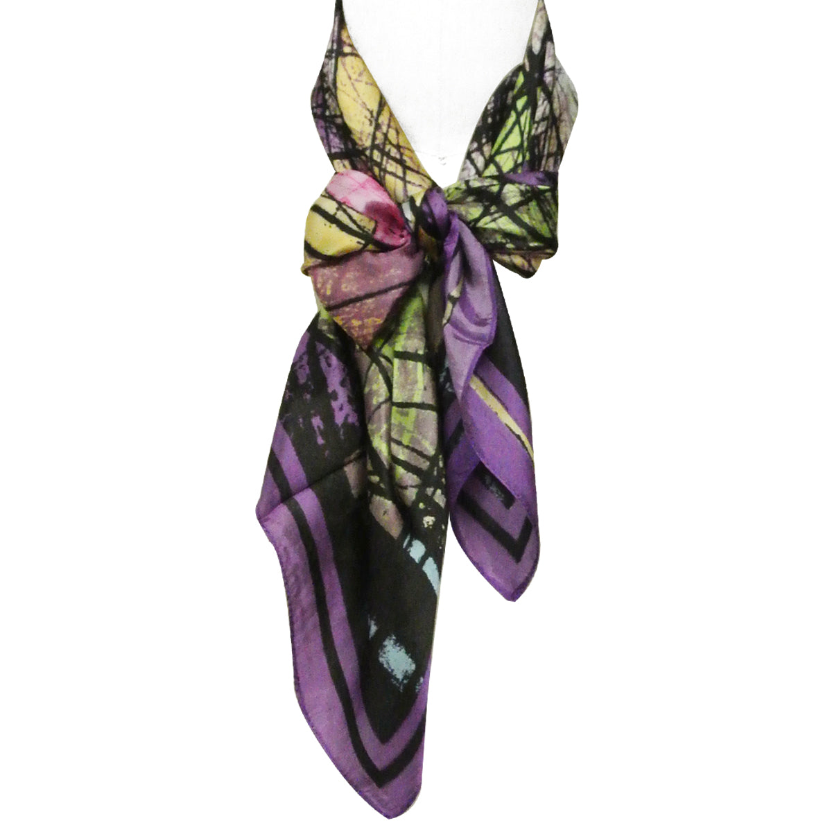 Wrapables Luxurious 100% Charmeuse Silk Square Scarf