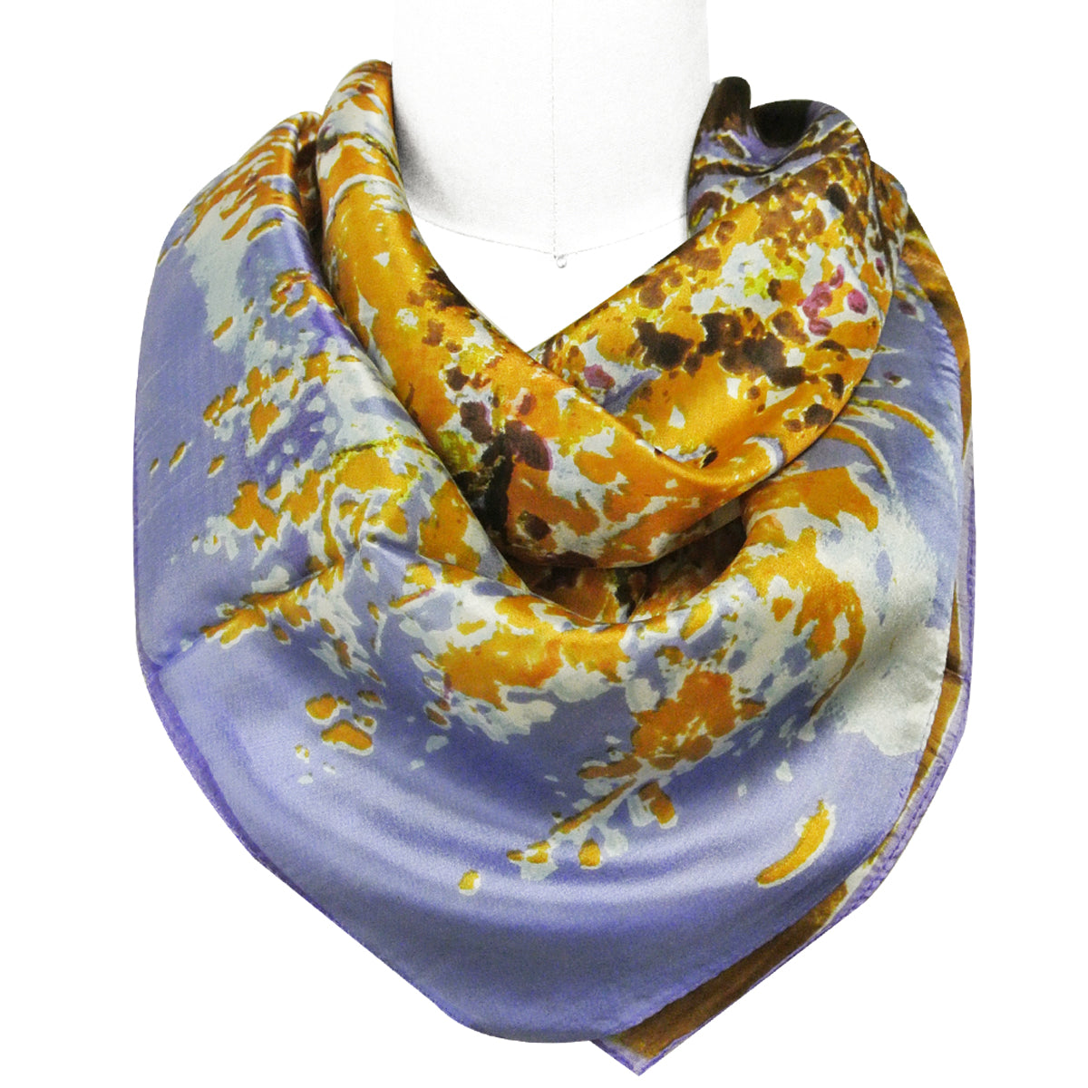 Wrapables Luxurious 100% Charmeuse Silk Square Scarf