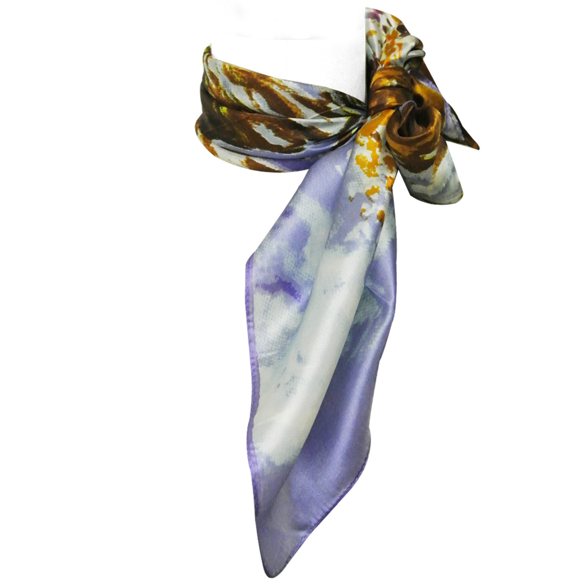 Wrapables Luxurious 100% Charmeuse Silk Square Scarf
