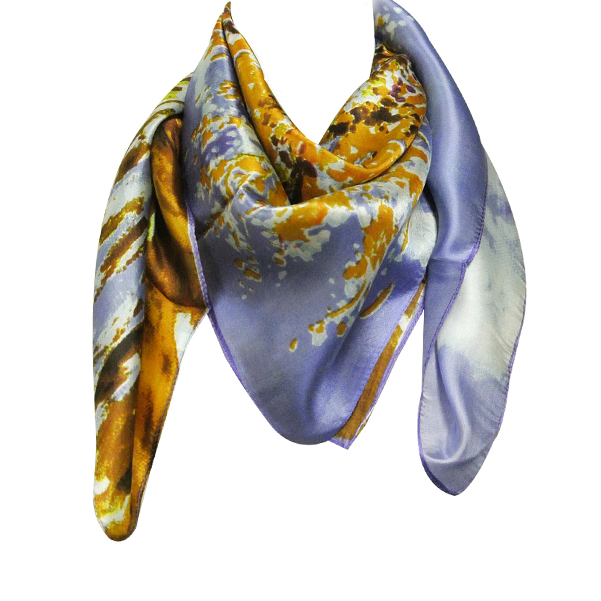 Wrapables Luxurious 100% Charmeuse Silk Square Scarf