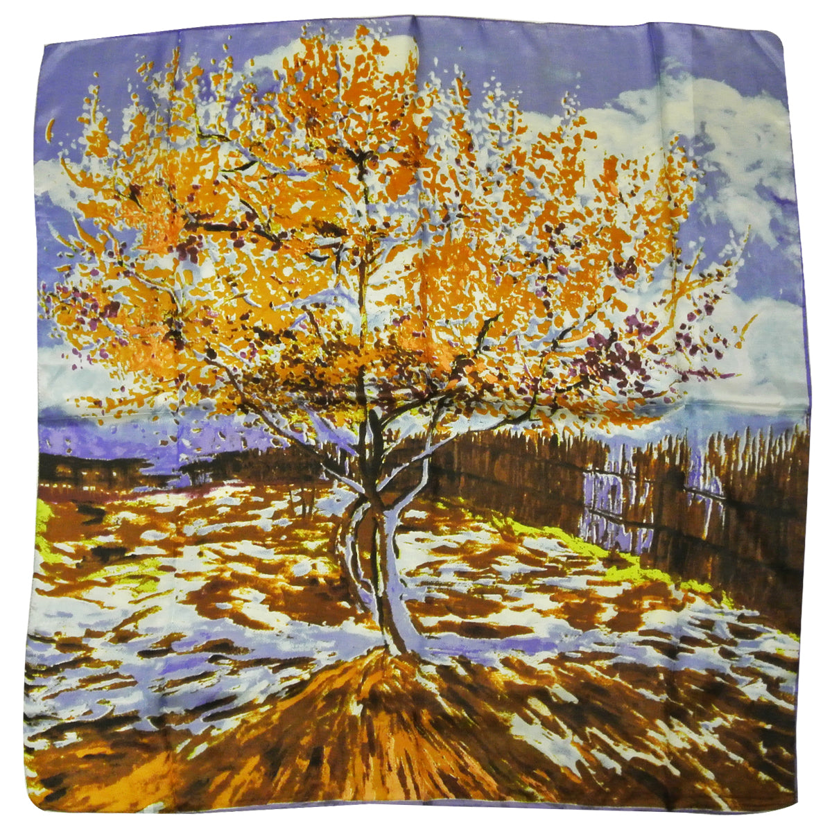 Wrapables Luxurious 100% Charmeuse Silk Square Scarf