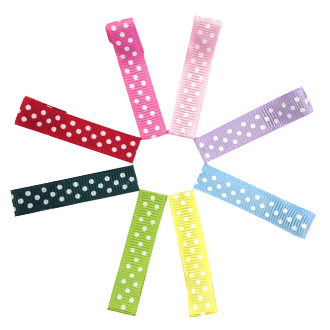 Wrapables Girls Ribbon Lined Alligator Clips (Set of 8)
