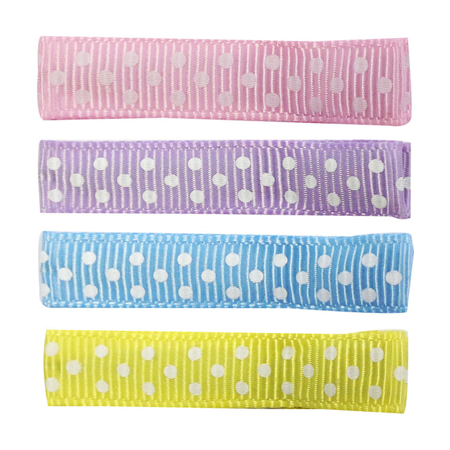 Wrapables Girls Ribbon Lined Alligator Clips (Set of 8)