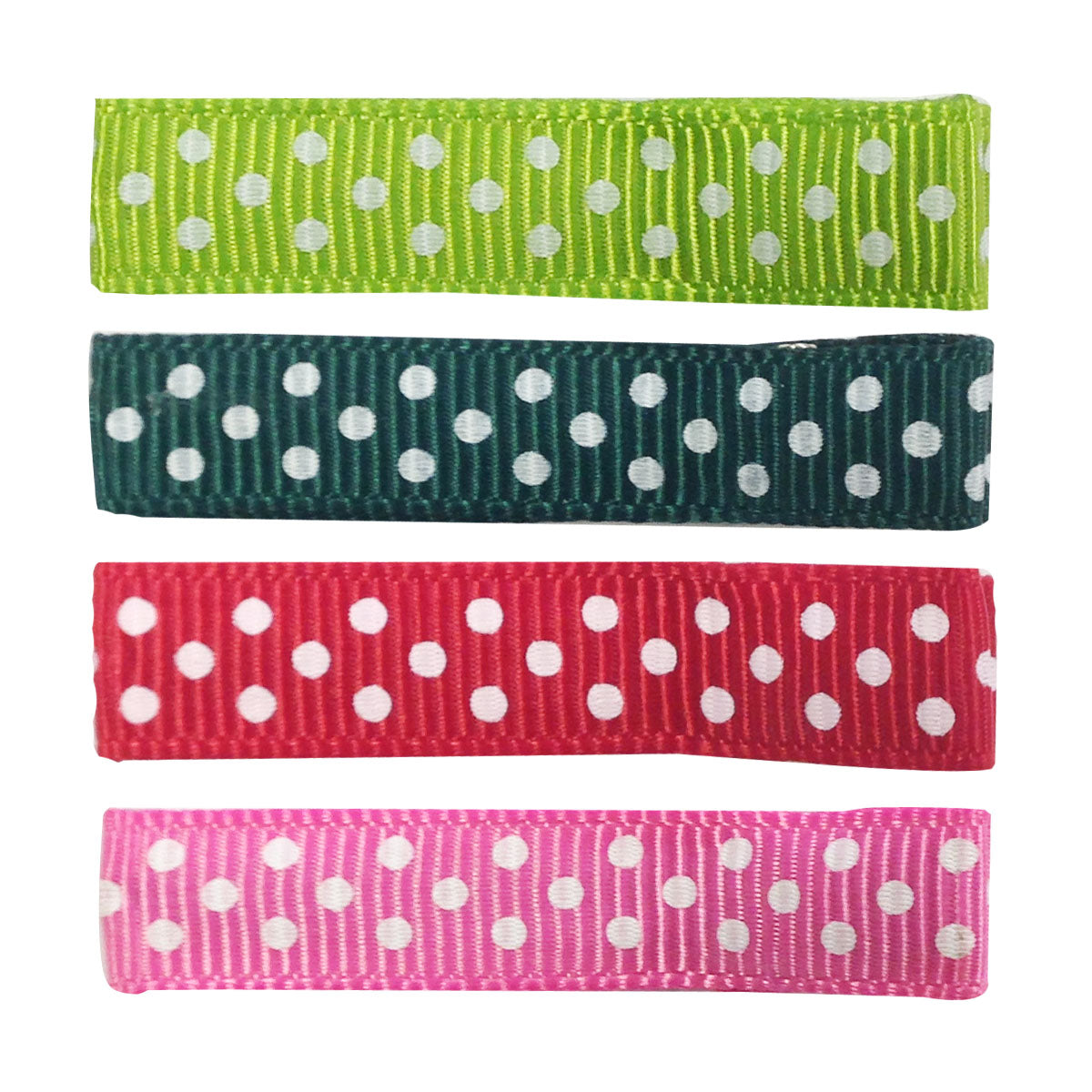 Wrapables Girls Ribbon Lined Alligator Clips (Set of 8)