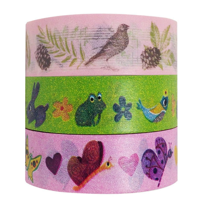 Nature Buddies Japanese Washi Masking Tape (Set of 3)