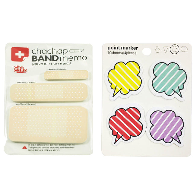 Wrapables Sticky Notes, Set of 2 (Band Aid, Thought Cloud)
