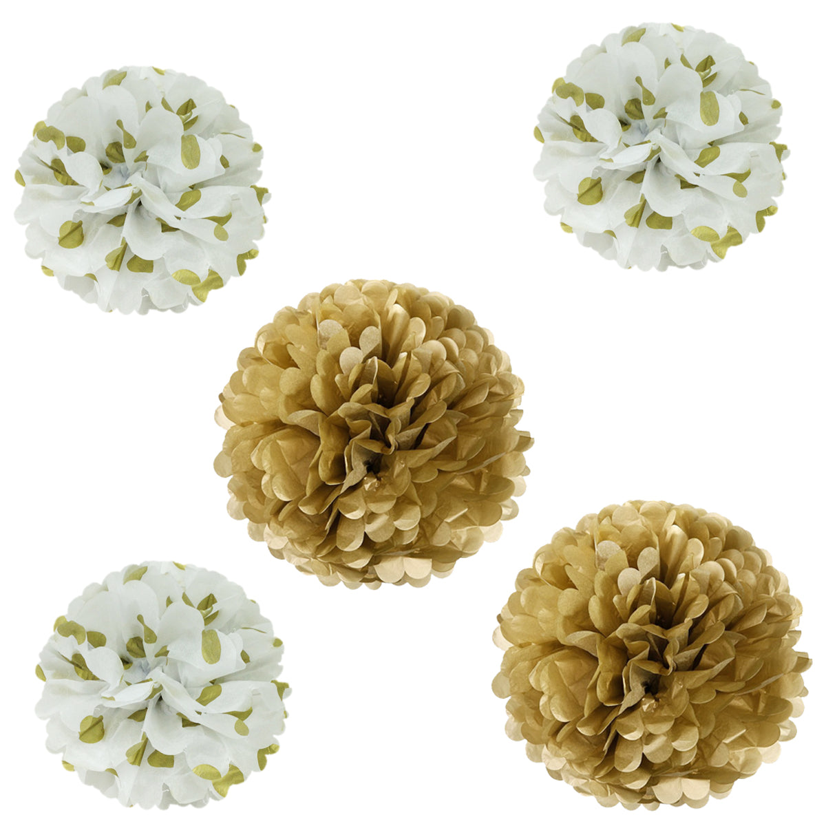 Wrapables Set of 5 Tissue Pom Poms Party Decorations