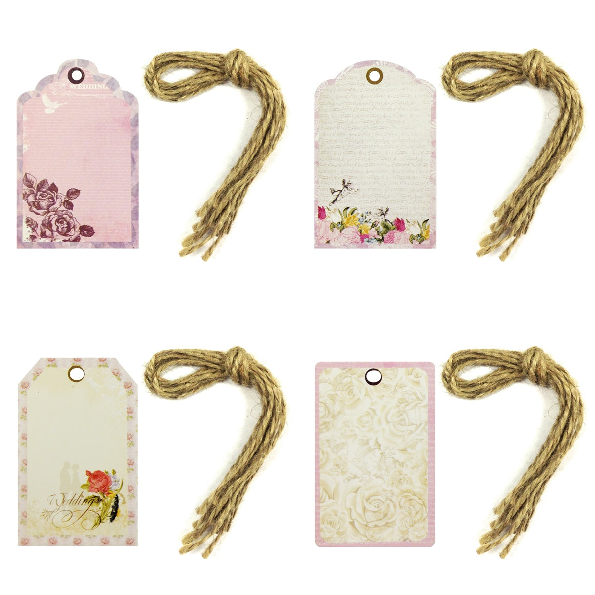 Wrapables Wedding Printing Tag, Set of 24