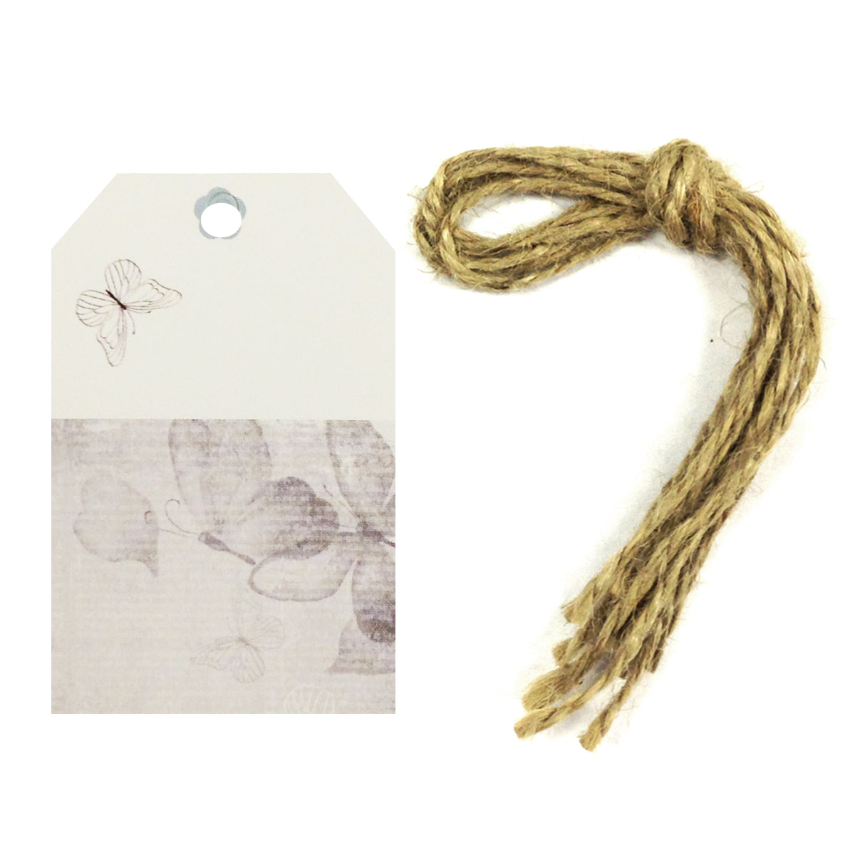 Wrapables Butterfly Printing Tag, Set of 24