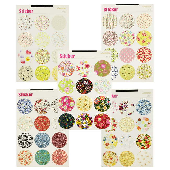 Wrapables Decorative Floral Pattern Sticker Set