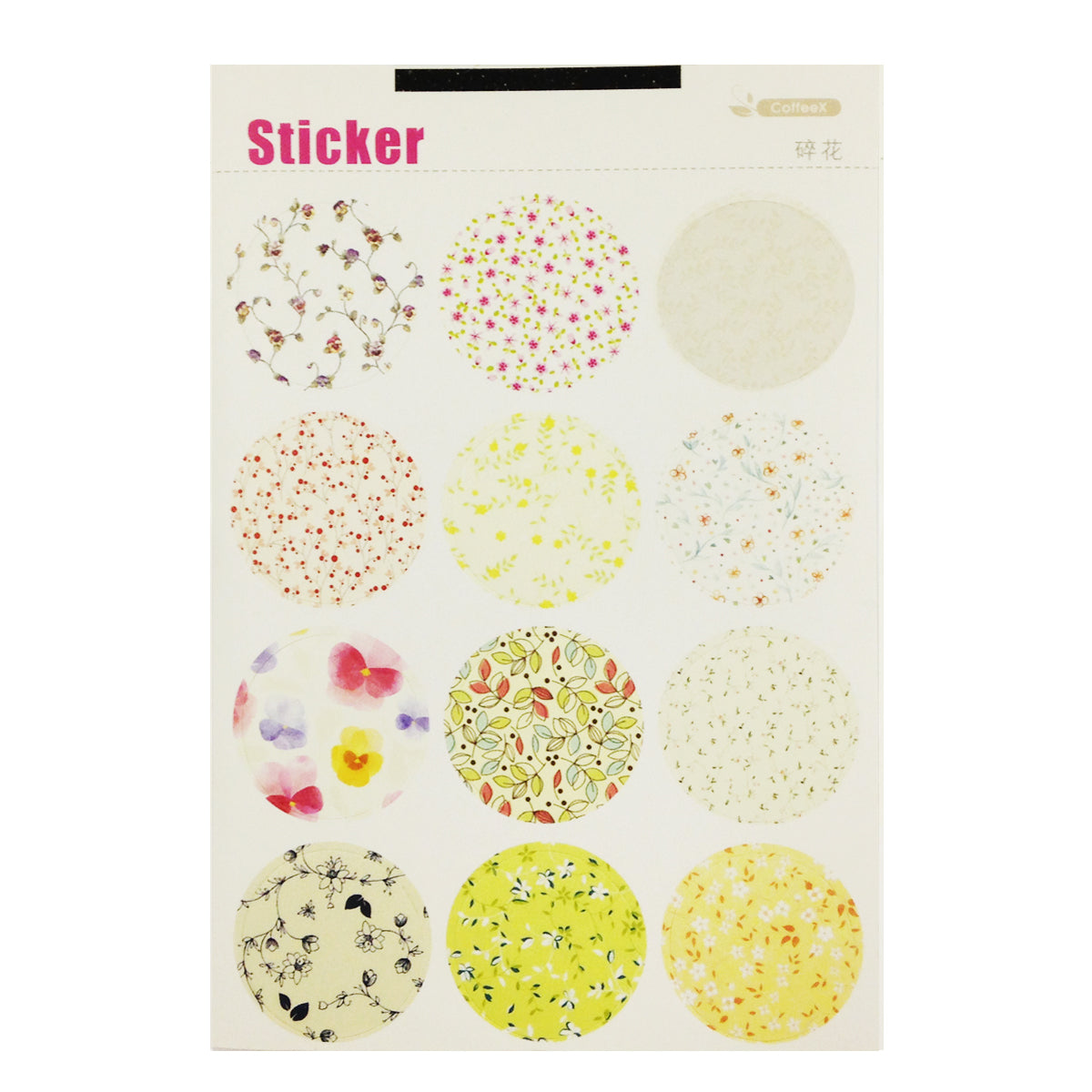 Wrapables Decorative Floral Pattern Sticker Set