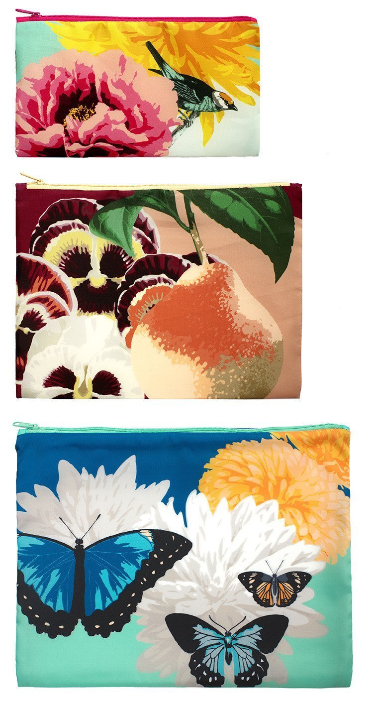 LOQI Botany Zip Pockets (Set of 3)