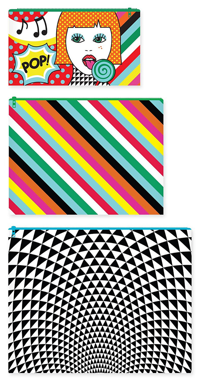 LOQI Pop Zip Pockets (Set of 3)