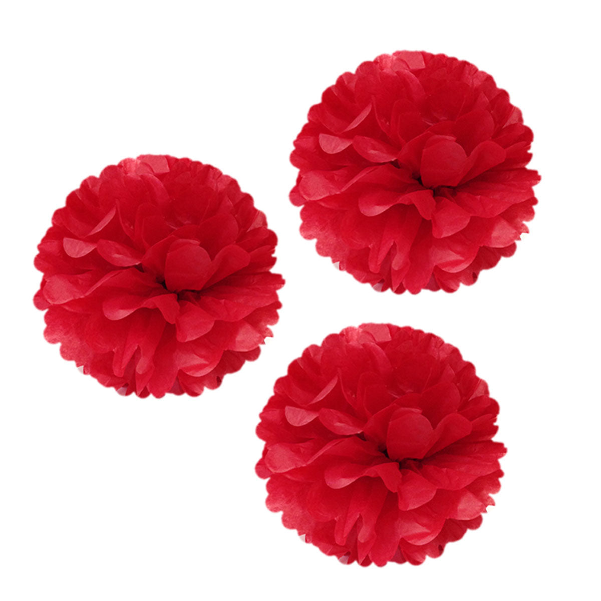 Wrapables 12" Set of 3 Tissue Pom Poms Party Decorations
