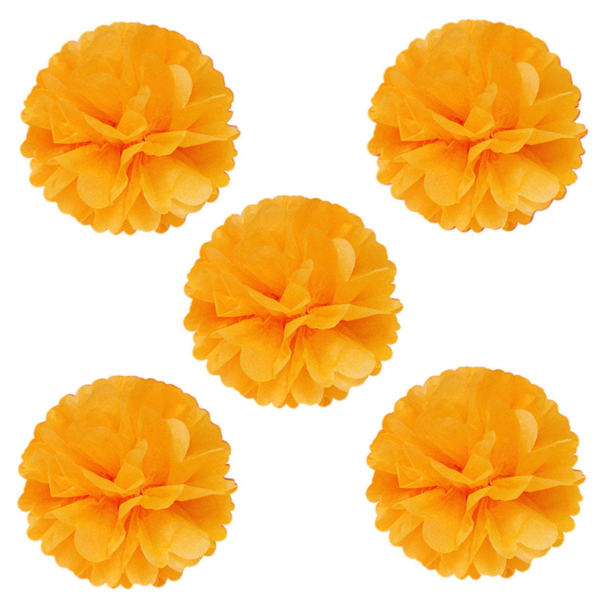 Wrapables 8" Set of 5 Tissue Pom Poms Party Decorations