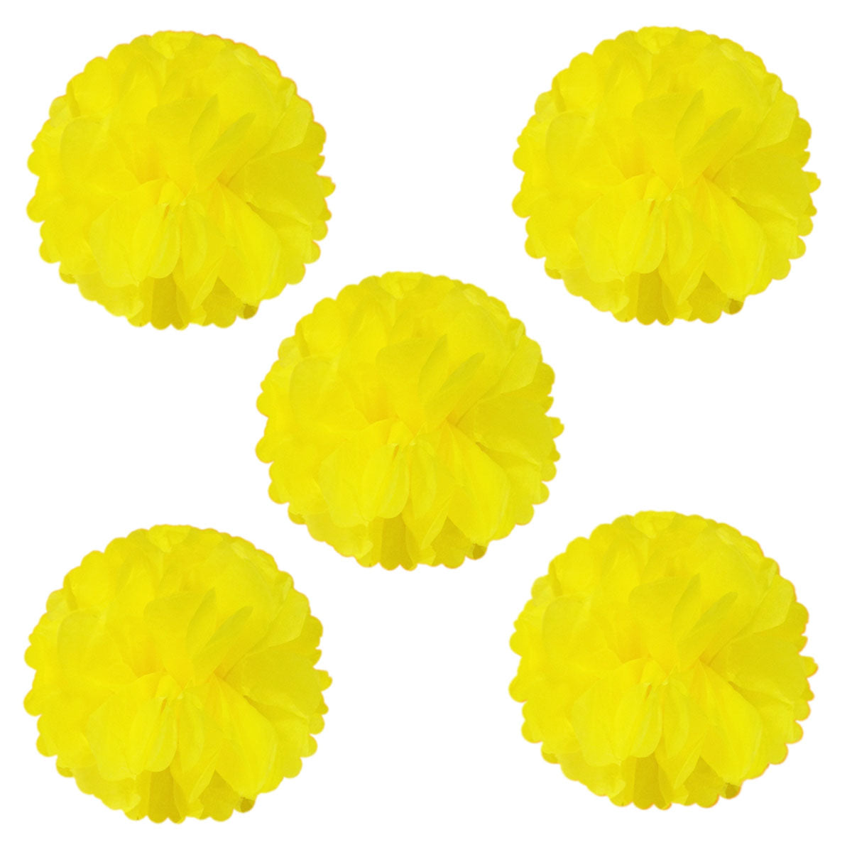 Wrapables 8" Set of 5 Tissue Pom Poms Party Decorations