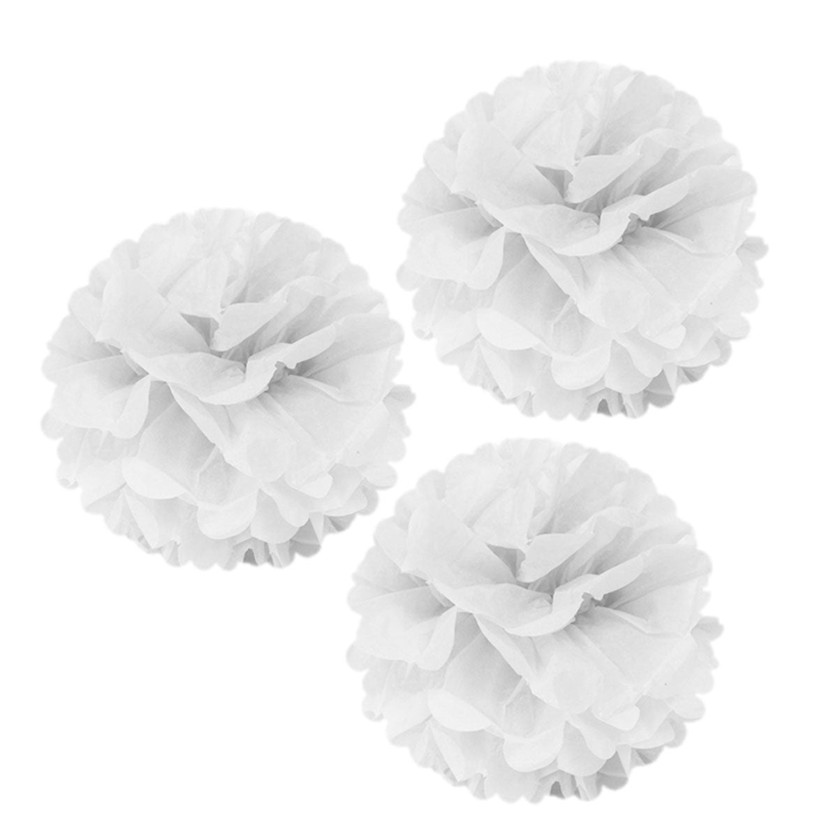 Wrapables 12" Set of 3 Tissue Pom Poms Party Decorations
