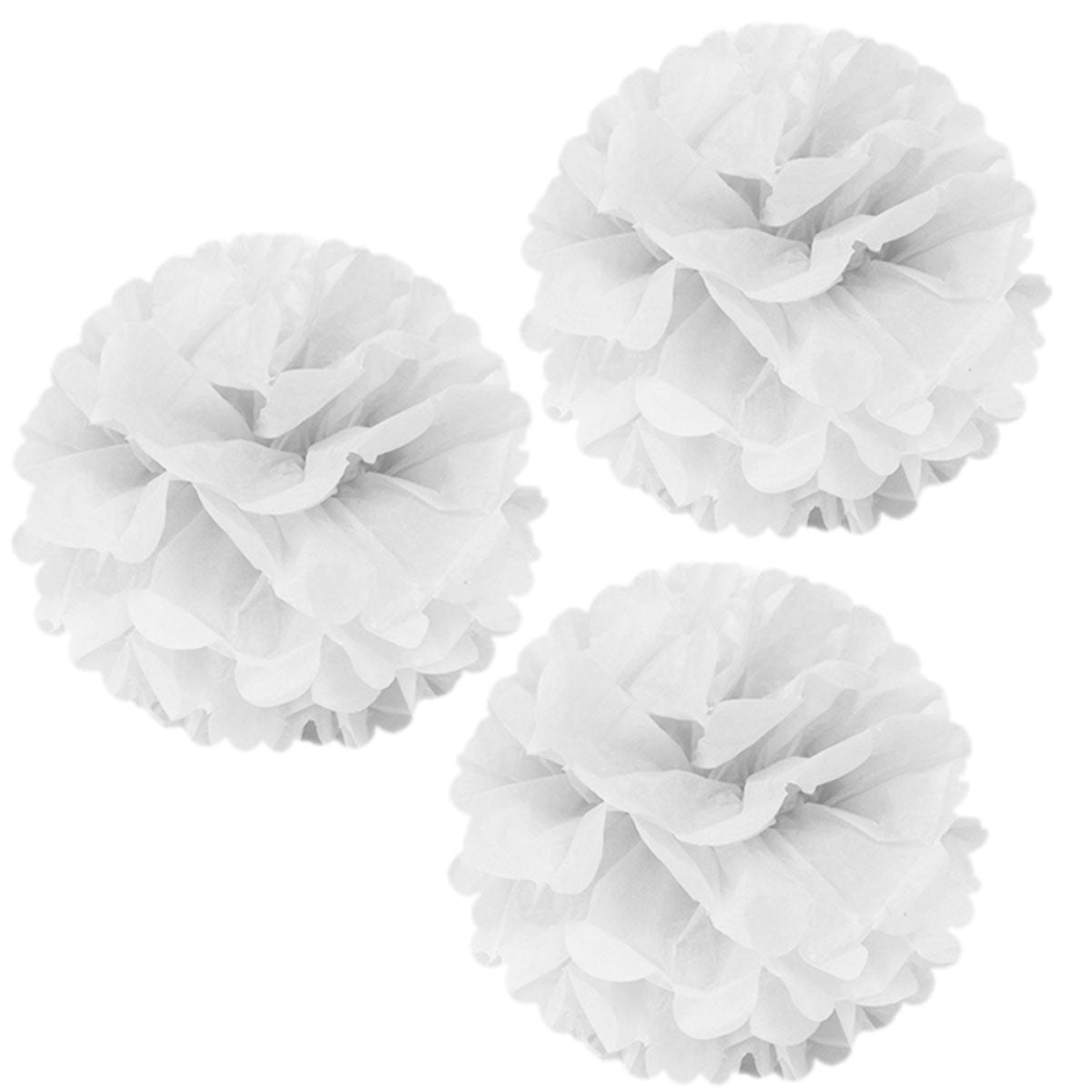 Wrapables 14" Set of 3 Tissue Pom Poms Party Decorations