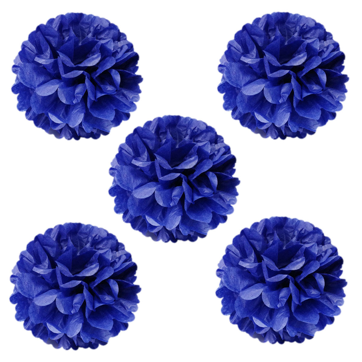 Wrapables 8" Set of 5 Tissue Pom Poms Party Decorations
