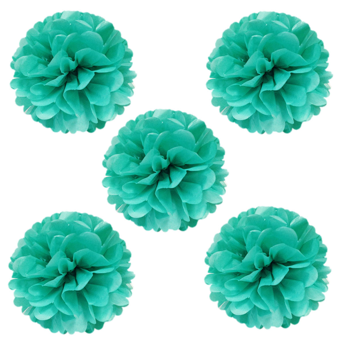 Wrapables 8" Set of 5 Tissue Pom Poms Party Decorations
